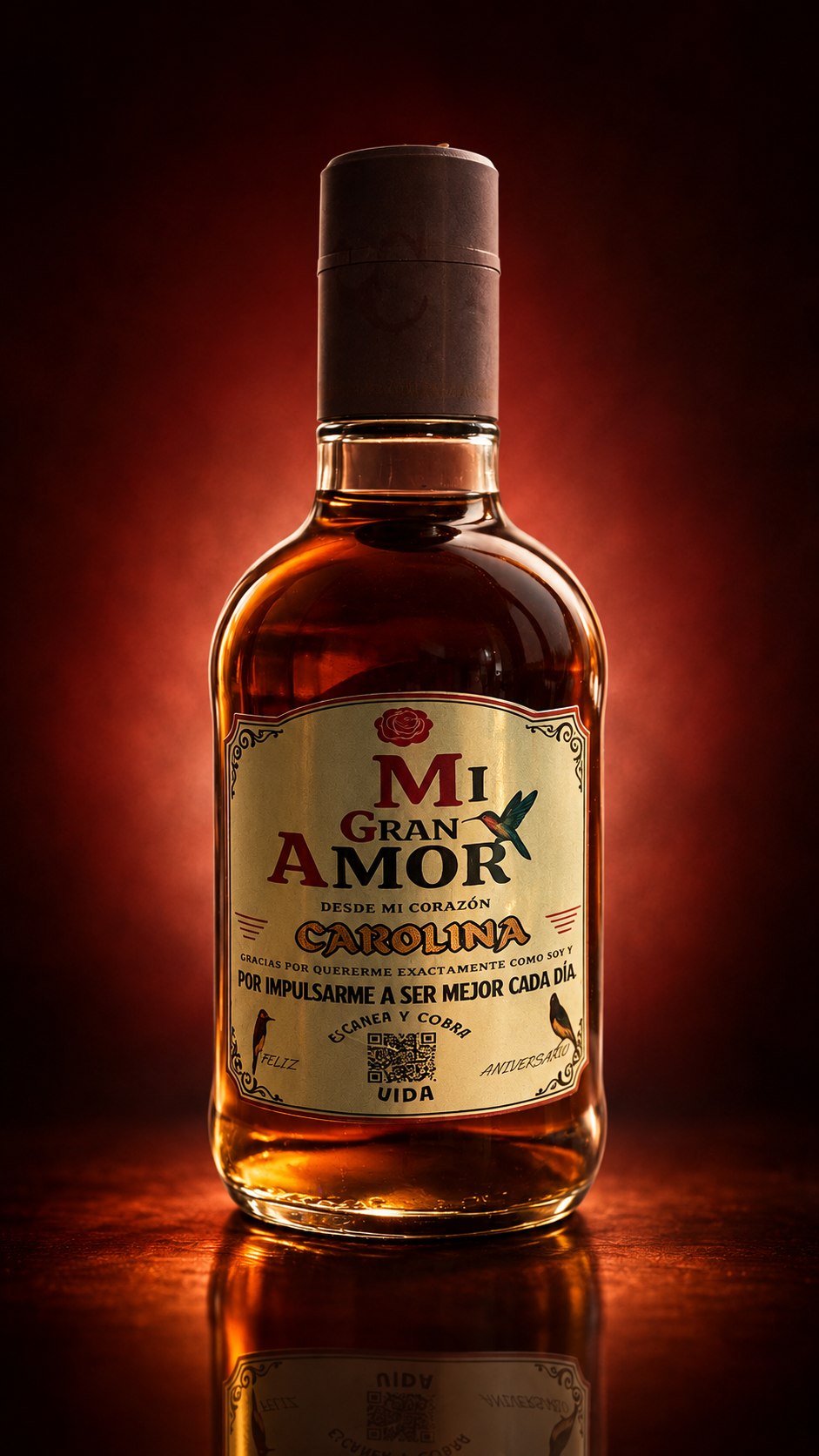 Botella de Ron Viejo de Caldas